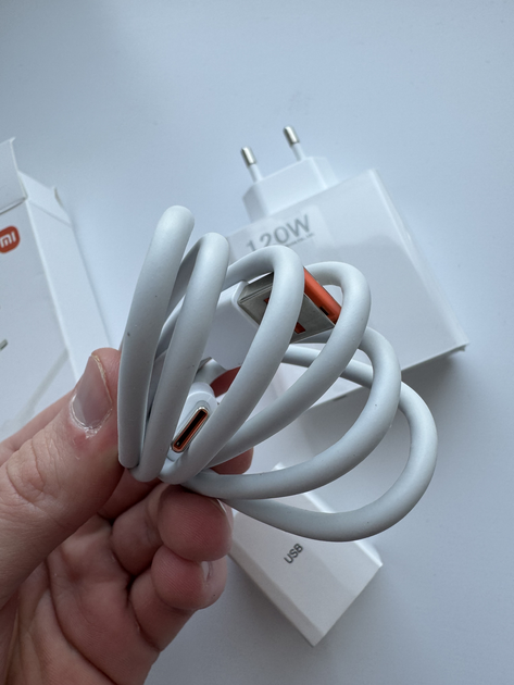 Супер быстрая зарядка Xiaomi 120W Turbo QC3.0 + кабель Type-C 6A (Оригинал) - изображение 6