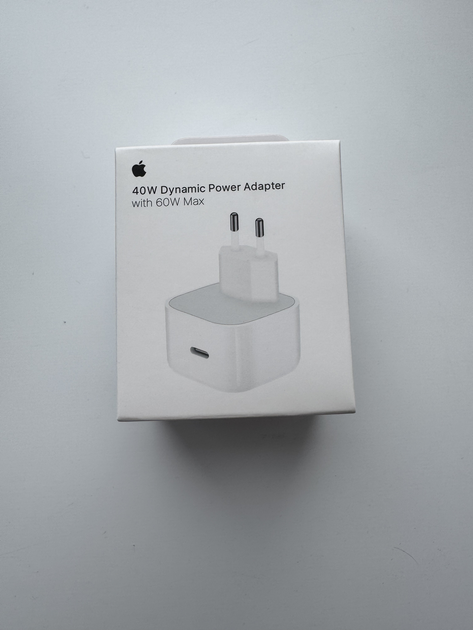 Сетевое зарядное устройство Apple 40W USB-C Power Adapter (OEM), быстрая зарядка для iPhone / iPad - Фото 1 Сетевое зарядное устройство Apple 40W USB-C Power Adapter (OEM), быстрая зарядка для iPhone / iPad - изображение 1