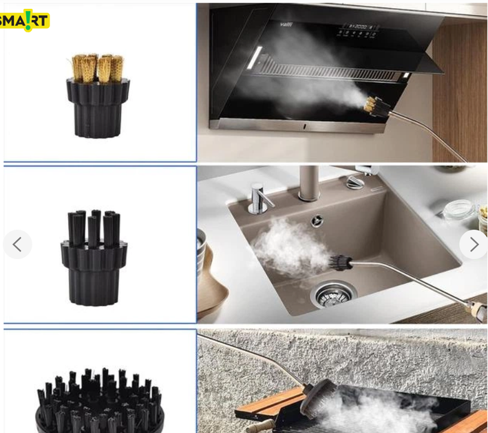 Пароочиститель отпариватель Steam Cleaner 2500 Вт с 10 насадками - Фото 5 Пароочиститель отпариватель Steam Cleaner 2500 Вт с 10 насадками - изображение 5