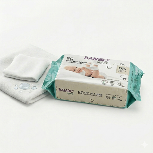 Дитячі вологі серветки Bambo Nature (80 шт.) - изображение 4