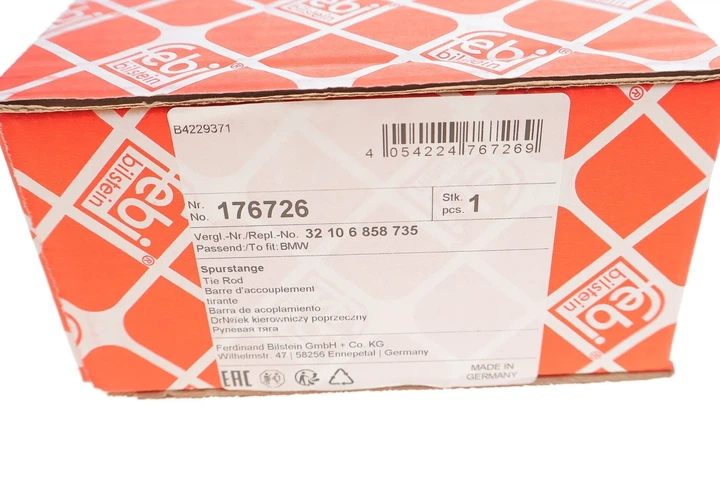 Поперечна рульова тяга (із наконечником) FEBI 176726 BMW X5, X6 32106858735 - изображение 5