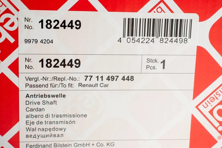 Приводний вал FEBI 182449 Renault Megane, Scenic, Grand Scenic 391003112R, 7711497448, 8200788674 - изображение 2