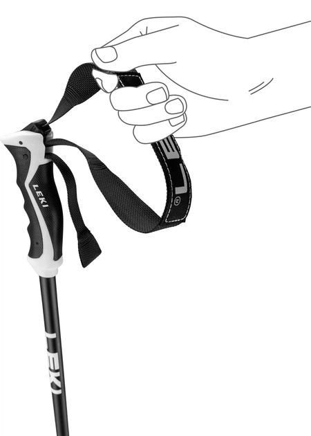 Kijki narciarskie Leki Neolite 115 cm Czarne (4028173324026) - obraz 4