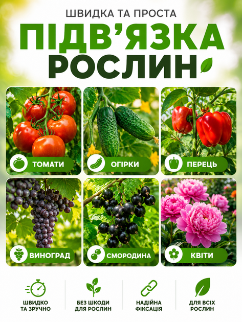 Степлер для підв'язування рослин садовий тапенер UKC скоби 10000 шт. стрічка 11 рулонів - Фото 2 Степлер для підв'язування рослин садовий тапенер UKC скоби 10000 шт. стрічка 11 рулонів - зображення 2