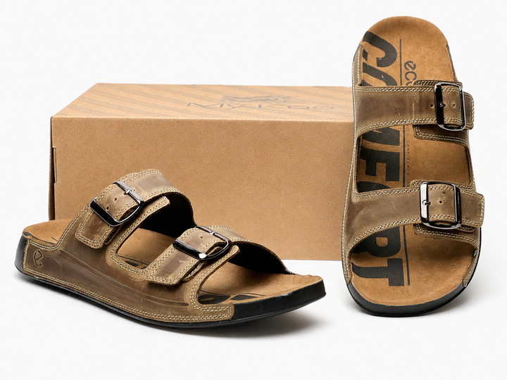 Шльопанці шкіряні чоловічі COZMO M Light Brown 43 - Фото 1 Шльопанці шкіряні чоловічі COZMO M Light Brown 43 - зображення 1