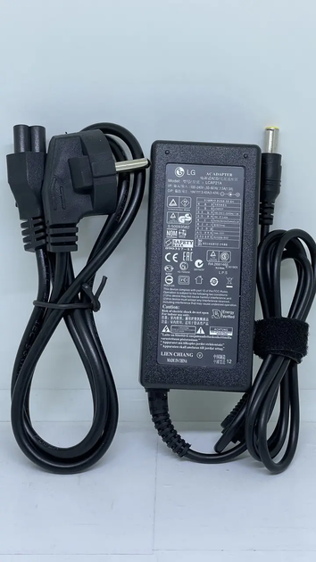 Блок живлення Адаптер для монітора LG 19 V 3.42 A 65 W 6.5*4.4 мм - Фото 2 Блок живлення Адаптер для монітора LG 19 V 3.42 A 65 W 6.5*4.4 мм - зображення 2