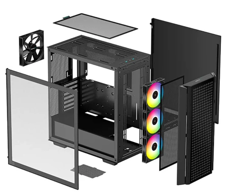 Obudowa DeepCool CG540 Mid Tower Czarna - obraz 4