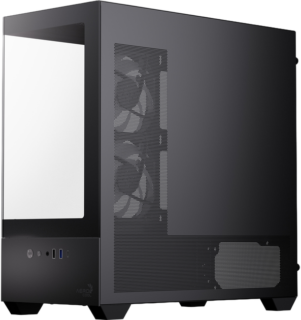 Obudowa AeroCool P300D-G-BK-v1 Black (4711530963791) - obraz 4