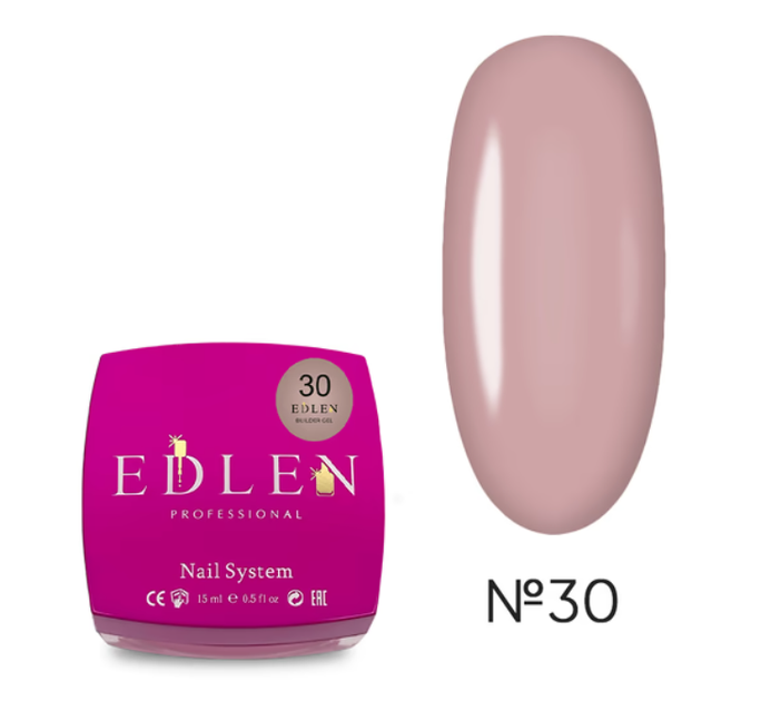 Гель моделирующий Edlen Builder Gel №30 Office 15 мл - Фото 1 Гель моделирующий Edlen Builder Gel №30 Office 15 мл - изображение 1