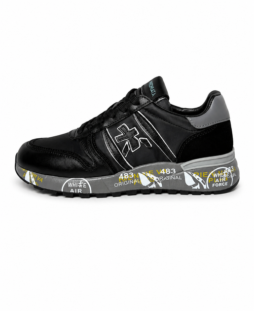 Мужские кроссовки повседневные Premiata Mase Black 43 (27,5 см) Черный - Фото 3 Мужские кроссовки повседневные Premiata Mase Black 43 (27,5 см) Черный - изображение 3