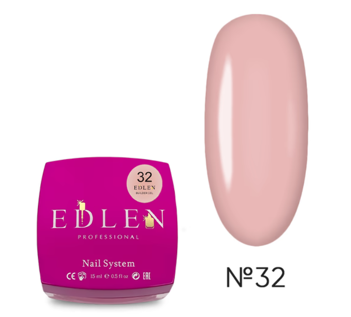 Гель моделирующий Edlen Builder Gel №32 Office 15 мл - Фото 1 Гель моделирующий Edlen Builder Gel №32 Office 15 мл - изображение 1