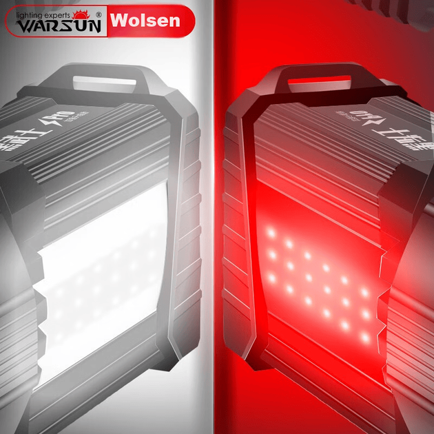 Прожектор WARSUN D498 Zhiba, високоінтенсивний ліхтарик, акумуляторна лампа, ручний прожектор, надяскравий зовнішній далекобійний, для домашнього використання - зображення 3