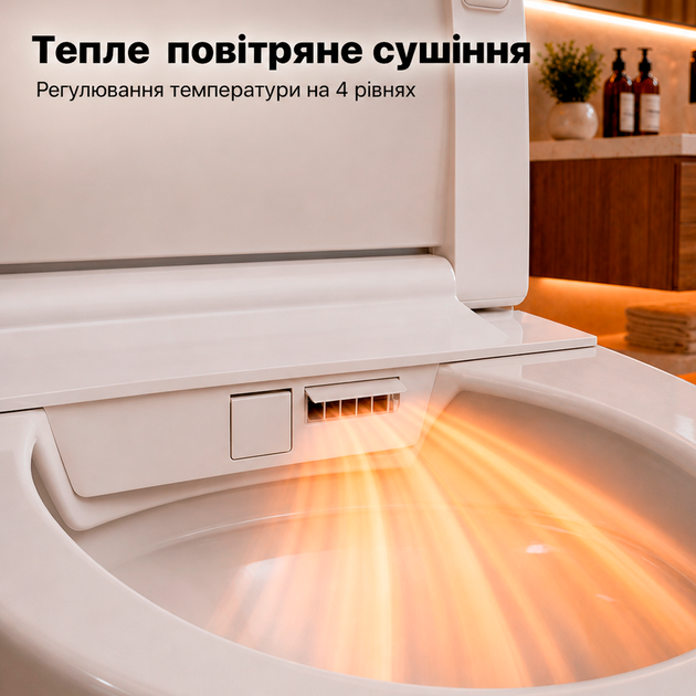 Смарт унитаз с подогревом сиденья умные унитазы Smart с LED подсветкой напольный унитаз биде с сушкой и пультом Asans 8615 - изображение 7