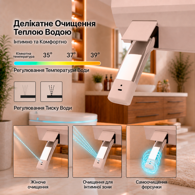 Смарт унитаз с подогревом сиденья умные унитазы Smart с LED подсветкой напольный унитаз биде с сушкой и пультом Asans 8615 - изображение 4