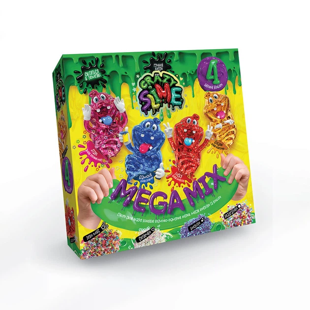 Набір для дослідів Crazy Slime 4в1 (українською/російською), Danko Toys - зображення 3