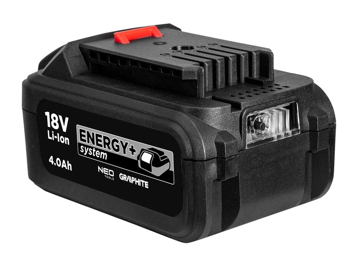 Аккумуляторная батарея Graphite 58G004 Energy+ 18 В, Li-Ion, емкостью 4.0 Ач - Фото 3 Аккумуляторная батарея Graphite 58G004 Energy+ 18 В, Li-Ion, емкостью 4.0 Ач - изображение 3