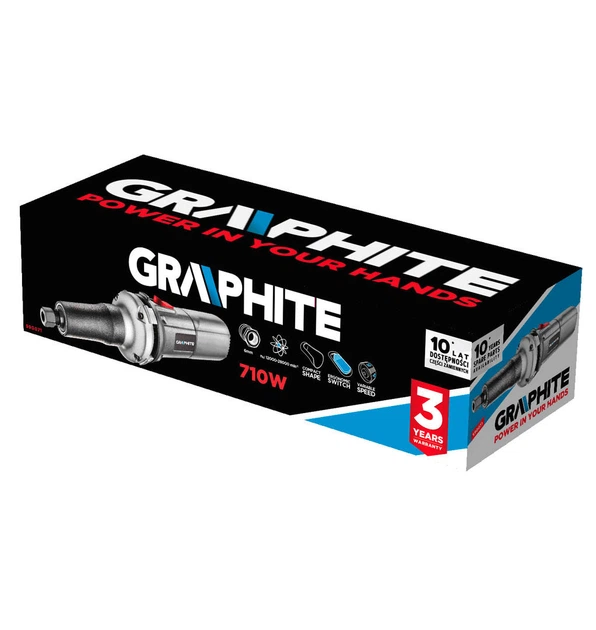 Профессиональная прямая шлифовальная машина GRAPHITE 59G071, 710 Вт, 25 мм, шлифовка и полировка - Фото 3 Профессиональная прямая шлифовальная машина GRAPHITE 59G071, 710 Вт, 25 мм, шлифовка и полировка - изображение 3