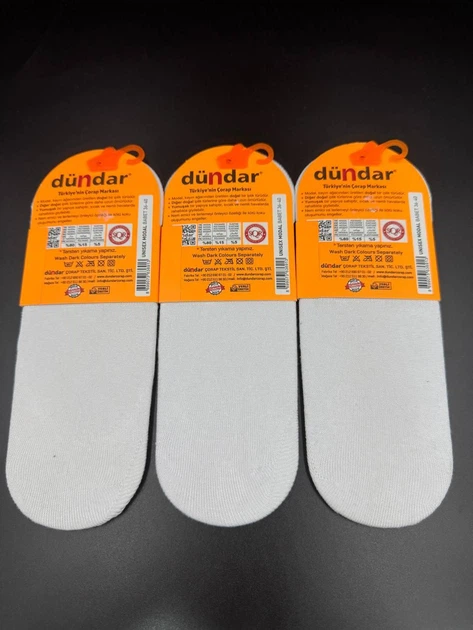 Підслідники Dundar Plus Unisex Modal Babet білі р.36-40 набір 3 пари (арт.6913) - изображение 2