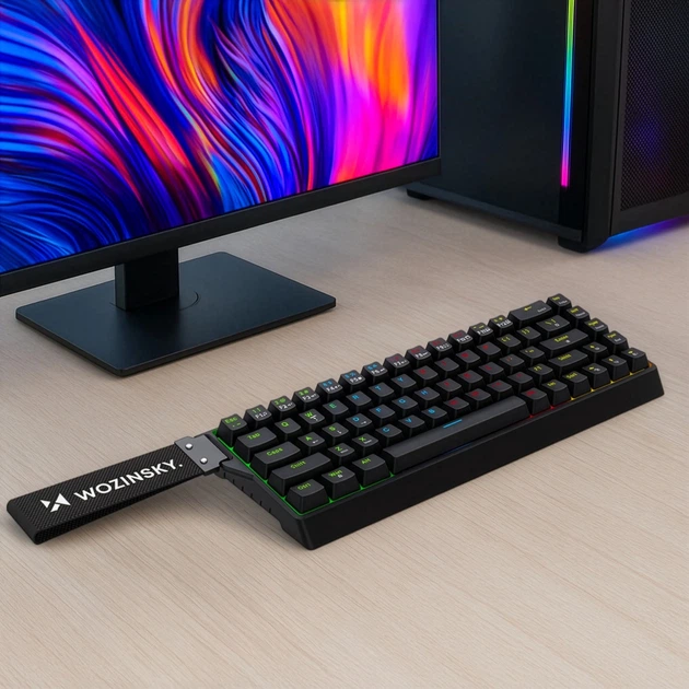 Клавіатура дротова Wozinsky WKGP-1165 SNK Red USB Black (5907769384172) - зображення 9