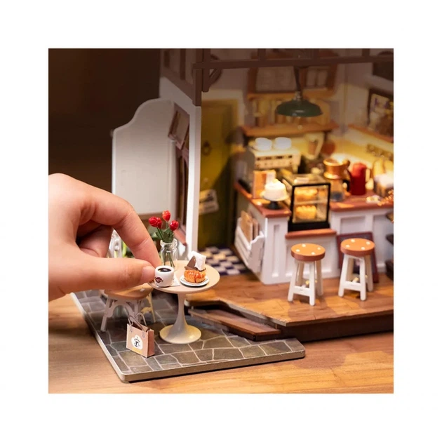 Конструктор Robotime Rolife деревянный 3D Кафе "Slow Life (DG162) (356578) - Фото 8 Конструктор Robotime Rolife деревянный 3D Кафе "Slow Life (DG162) (356578) - изображение 8
