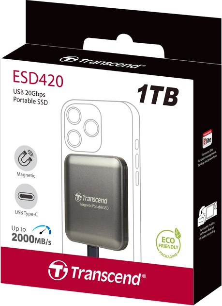 Накопичувач SSD Transcend ESD420 1 TB Iron Grey (TS1TESD420C) 329248 - изображение 15