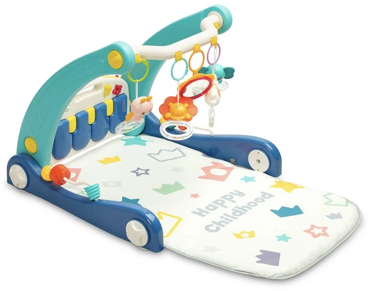 Chodzik-pchacz 2w1 Toyz z mata muzyczna Niebieski (17260) (5908310393810) - obraz 3