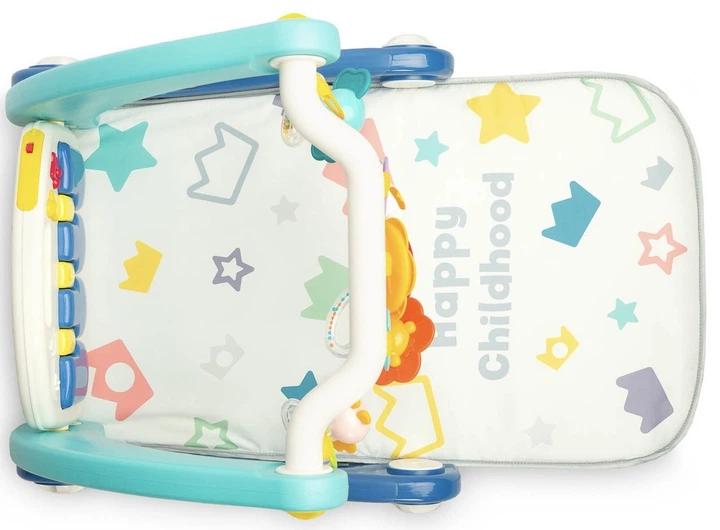 Chodzik-pchacz 2w1 Toyz z mata muzyczna Niebieski (17260) (5908310393810) - obraz 4