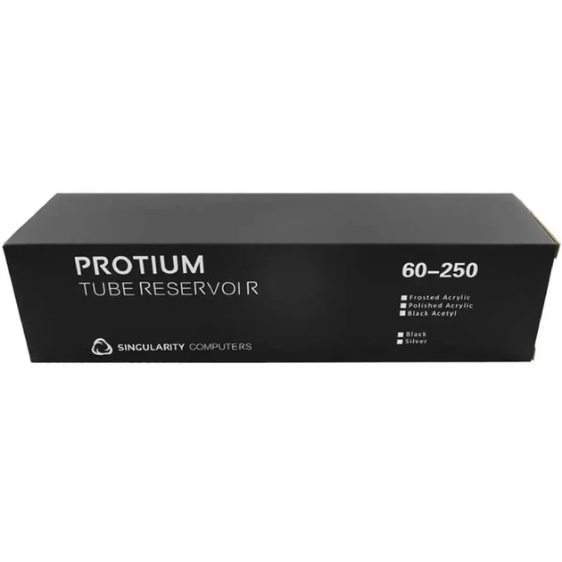 Резервуар Singularity Computers Protium reservoir 250mm - acetal, black / silver (SC-PROTIUM-L-SA) - Фото 5 Резервуар Singularity Computers Protium reservoir 250mm - acetal, black / silver (SC-PROTIUM-L-SA) - изображение 5