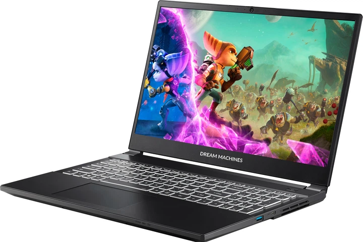 Ноутбук Dream Machines RT5050-15 (RT5050-15UA27) Black / 15.6" WVA 144 Гц / AMD Ryzen 7 255H / RAM 16 ГБ / SSD 512 ГБ / RTX 5050, 8 ГБ / LAN - изображение 4