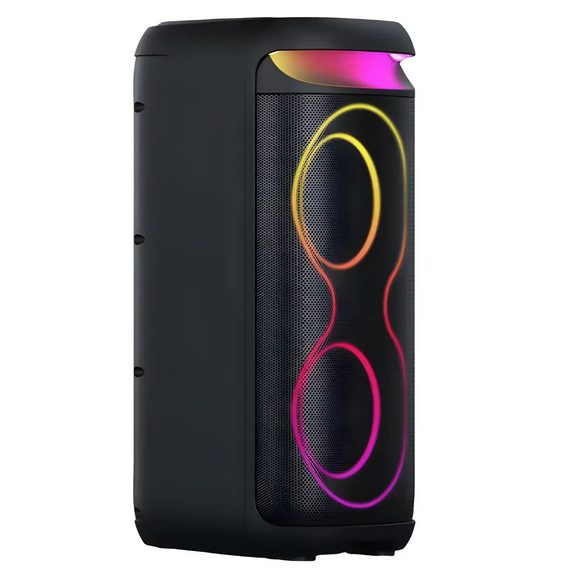 Портативная Bluetooth колонка ZXX-5505 40 Вт 2×6.5" LED подсветка 2 беспроводных микрофона караоке аккумулятор 3000 mAh - Фото 5 Портативная Bluetooth колонка ZXX-5505 40 Вт 2×6.5" LED подсветка 2 беспроводных микрофона караоке аккумулятор 3000 mAh - изображение 5
