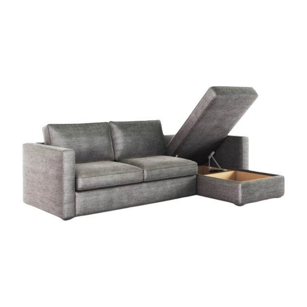 Мягкий угловой диван раскладной со спальным местом MeBelle VINCE-CORNER 260x150 в гостиную, бежевый велюр - Фото 4 Мягкий угловой диван раскладной со спальным местом MeBelle VINCE-CORNER 260x150 в гостиную, бежевый велюр - изображение 4