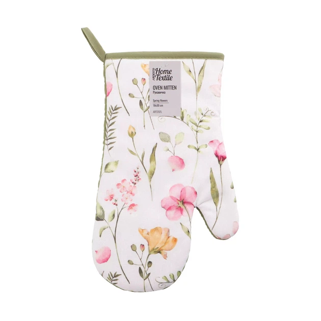 Прихватка-рукавичка Ardesto Spring flowers ART05FL 18х30 см - Фото 1 Прихватка-рукавичка Ardesto Spring flowers ART05FL 18х30 см - зображення 1