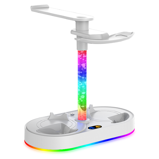 RGB підставка для Sony PlayStation VR2 з зарядкою для контролерів PG-P5V001S біла - зображення 3