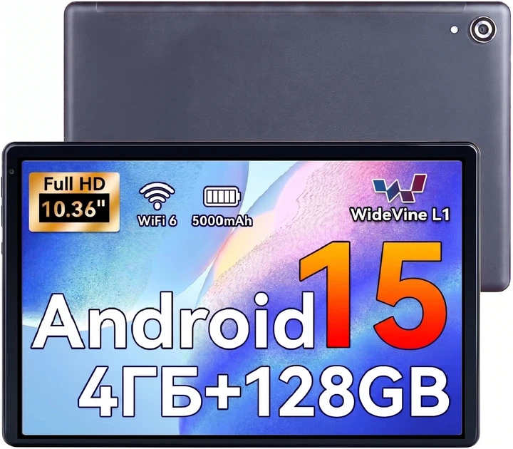 Планшет 10.1" MUISOO C109 4+20/128GB Wi-Fi 6 8 ядер Android 15 Черный - Фото 1 Планшет 10.1" MUISOO C109 4+20/128GB Wi-Fi 6 8 ядер Android 15 Черный - изображение 1