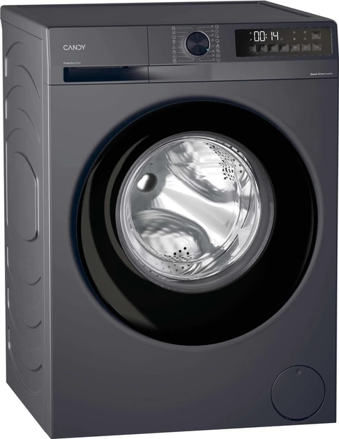 Пральна машина Candy ProWash 300 фронтальна, 8кг, 1400, A, 48см, дисплей, пара, інвертор, люк чорний, cріблястий - изображение 5