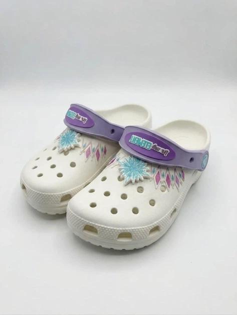 Дитячі сабо Crocs Classic I AM Frozen Kids clog 31-32 р 19.2-20.0 см Білі 207461-J1 White - зображення 2