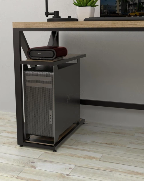Комплект письменный стол с тумбой на колесиках в стиле лофт EcoLoft Крейтон DSP-1455-1 - изображение 5