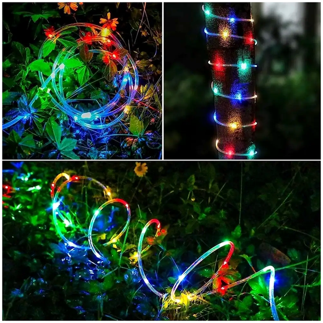 Уличная гирлянда 10м 100LED 8 режимов свечения для сада террасы разноцветный - изображение 7