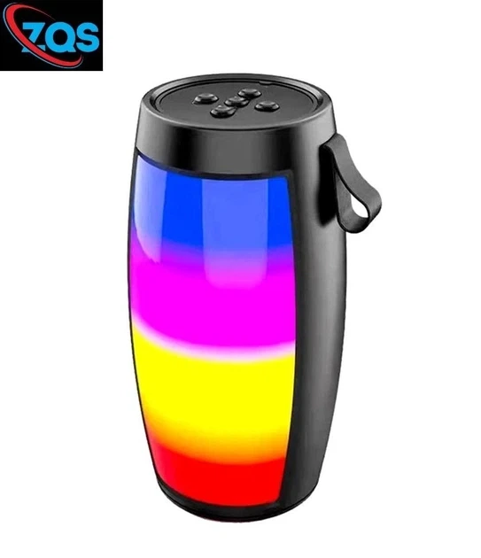 Колонка Bluetooth ZQS1202 портативная с LED подсветкой черная - Фото 1 Колонка Bluetooth ZQS1202 портативная с LED подсветкой черная - изображение 1