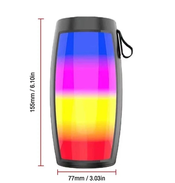 Колонка Bluetooth ZQS1202 портативная с LED подсветкой черная - Фото 3 Колонка Bluetooth ZQS1202 портативная с LED подсветкой черная - изображение 3