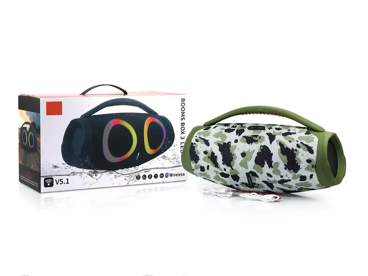Портативна бездротова колонка Bluetooth мініколонка з підсвіткою RGB B21 - зображення 2