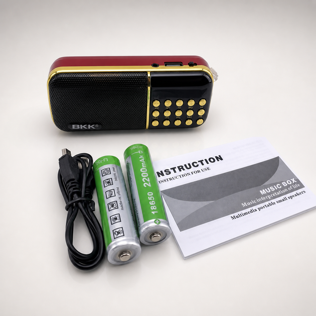 Портативный радиоприемник B851SS с FM-тюнером, LED дисплеем, microSD, USB и разъемом для наушников - изображение 4