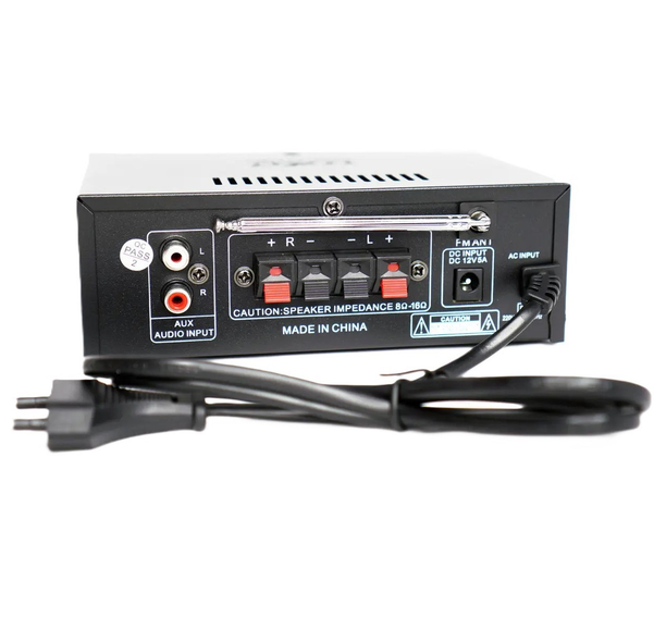 Підсилювач звуку UKC А3 USB, SD CARD, FM, AUX, 2CH - зображення 4