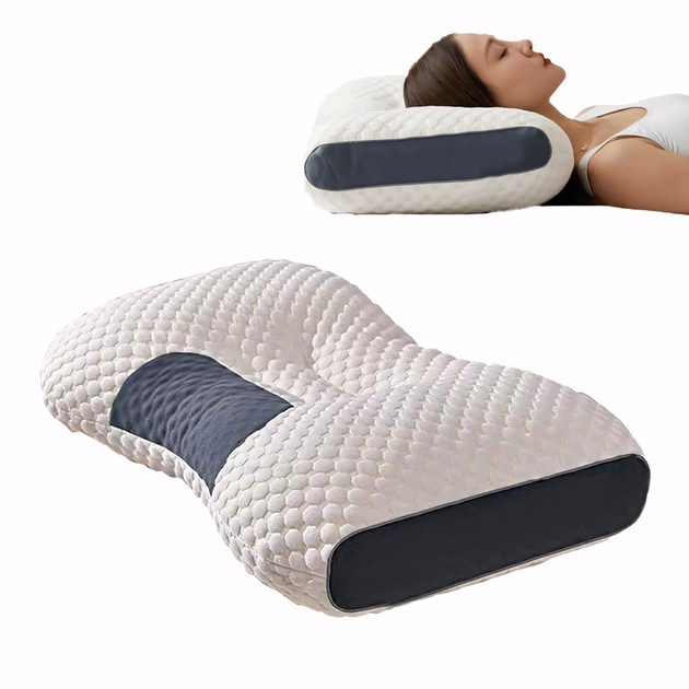 Ортопедическая подушка для шеи с массажным эффектом Neck Support Pillow - Фото 1 Ортопедическая подушка для шеи с массажным эффектом Neck Support Pillow - изображение 1