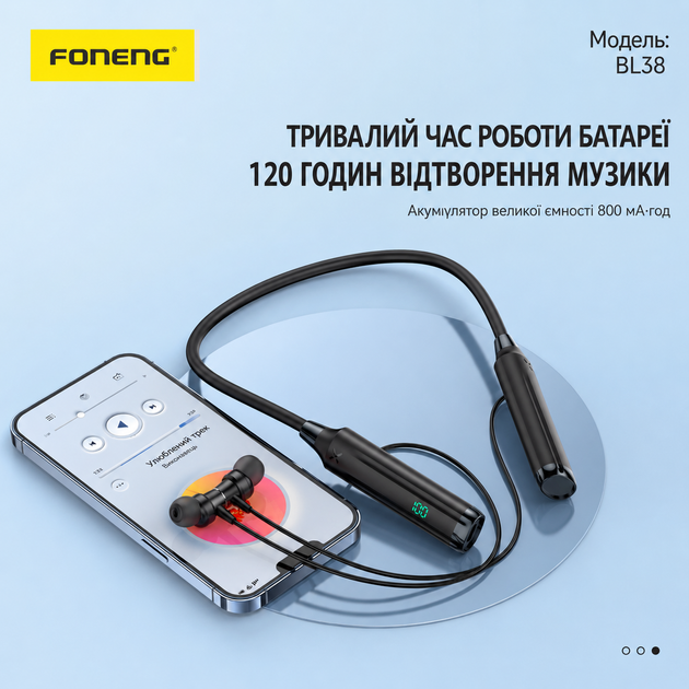 Беспроводные вакуумные блютуз наушники Pods Foneng Air Pro BL38 для телефона айфона Apple iOS Android беспроводная зарядка активное шумоподавление и мгновенное подключение по Bluetooth для компьютера ноутбука и смартфона универсальные - изображение 2