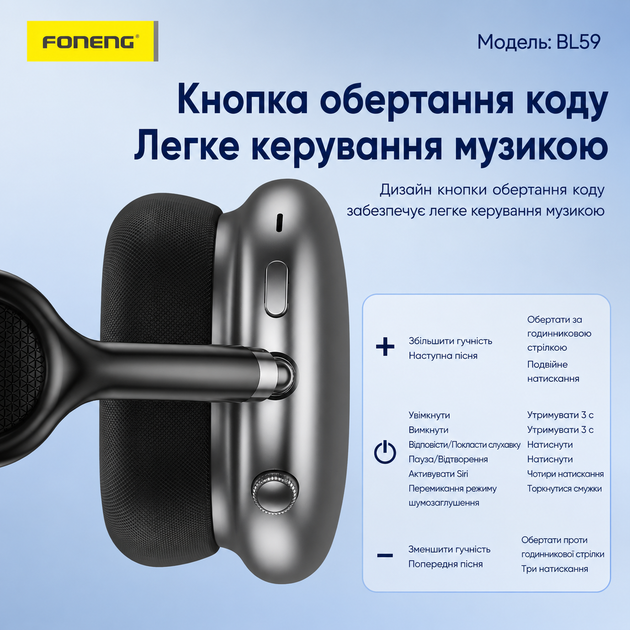 Бездротові вакуумні блютуз навушники Foneng Air Pro BL59 для телефона айфона Apple iOS Android бездротова зарядка активне шумозаглушення та миттєве підключення по Bluetooth для компютеру ноутбуку та смартфону універсальні - зображення 10