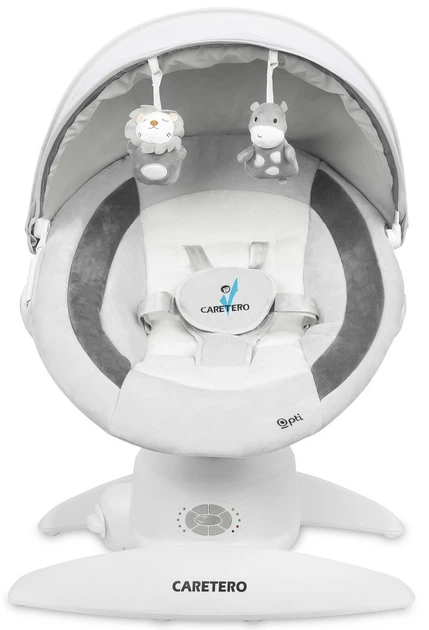 Leżaczek-bujaczek elektryczny 2w1 Caretero Opti Grey (5908310396125) - Zdjęcie 7 Leżaczek-bujaczek elektryczny 2w1 Caretero Opti Grey (5908310396125) - obraz 7