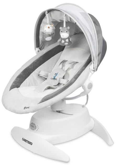 Leżaczek-bujaczek elektryczny 2w1 Caretero Opti Grey (5908310396125) - Zdjęcie 9 Leżaczek-bujaczek elektryczny 2w1 Caretero Opti Grey (5908310396125) - obraz 9