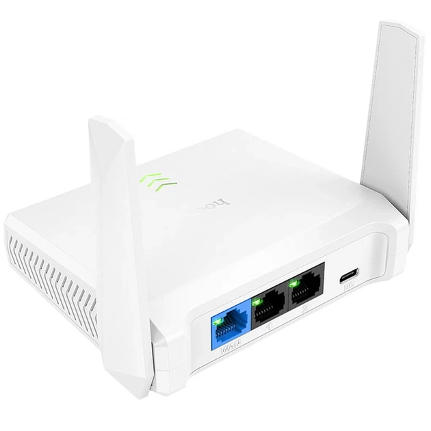 Маршрутизатор (роутер) Hoco HI36 WiFi4 300Mbs White - зображення 3