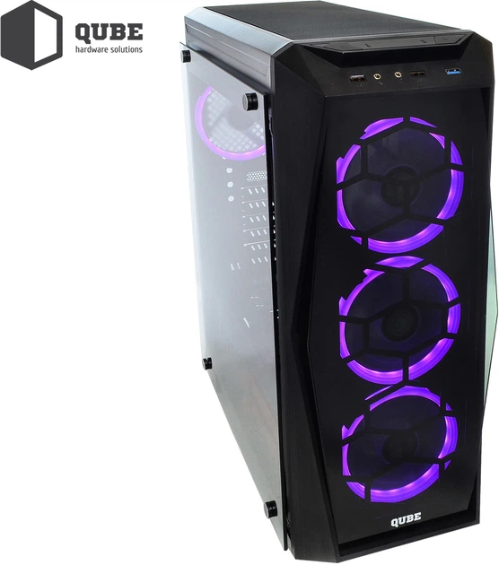 Корпус QUBE Flame-RGB Black (FLAME_FCNU3) - Фото 12 Корпус QUBE Flame-RGB Black (FLAME_FCNU3) - зображення 12